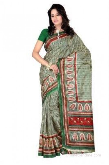 Kajal Sarees Printed Fashion Art Silk Sari